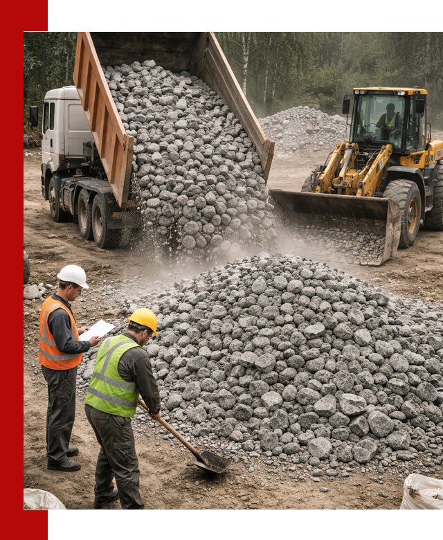 Гранитный щебень фракция 70-150 доставка в Югорске