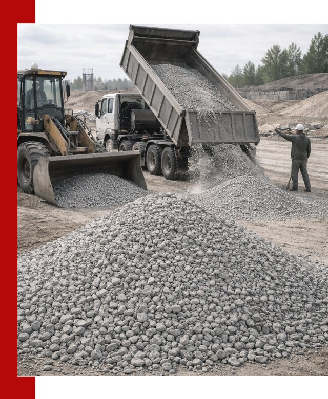 Доставка известнякового щебня фр. 5–20 в Югорске