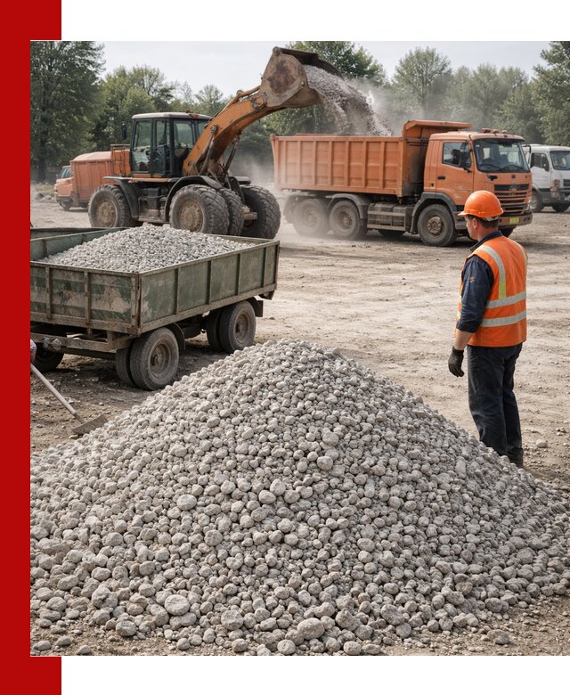 Доставка известнякового щебня фракция 20–40 в Югорске