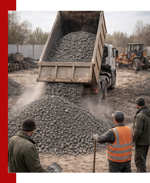 Доставка шлакового щебня в удобные сроки по выгодной цене в Югорске