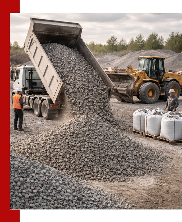 Бетонный щебень фракция 5–20 с доставкой в Югорске