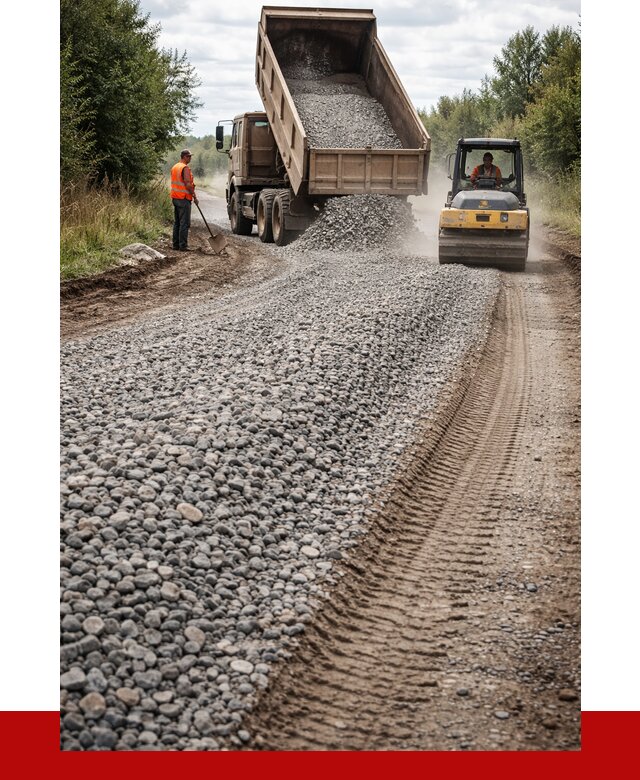 Щебень для отсыпки дороги в Югорске от 2757 р. ПРОНЕРУДЮгр