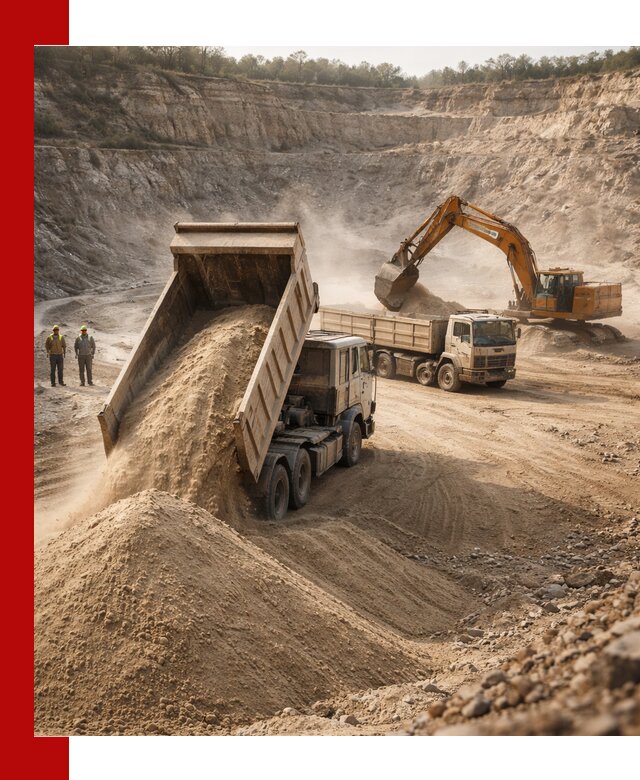 Карьерный песок навалом с доставкой в Югорске