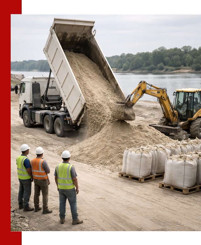 Доставка речного песка в Югорске самосвалами и погрузкой