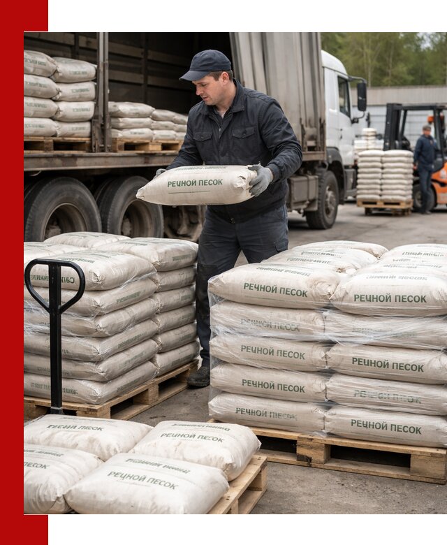 Речной песок в мешках с доставкой в Югорске