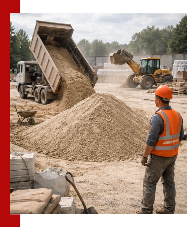 Доставка строительного песка с самосвалом в Югорске