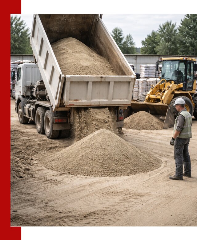 Поставка и доставка песка для бетона в Югорске