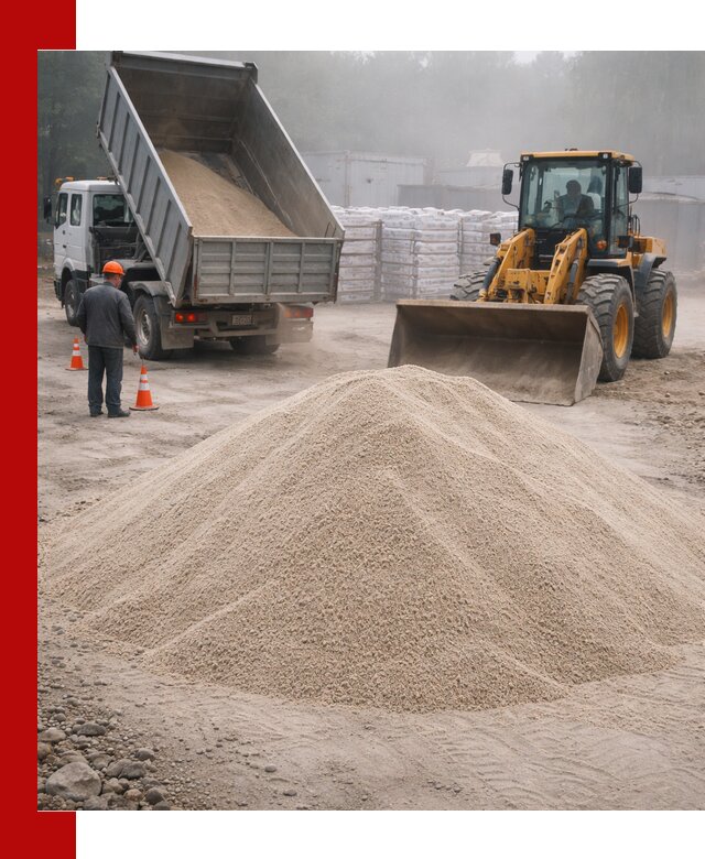 Кварцевый песок фракция 0–8 для стройработ в Югорске