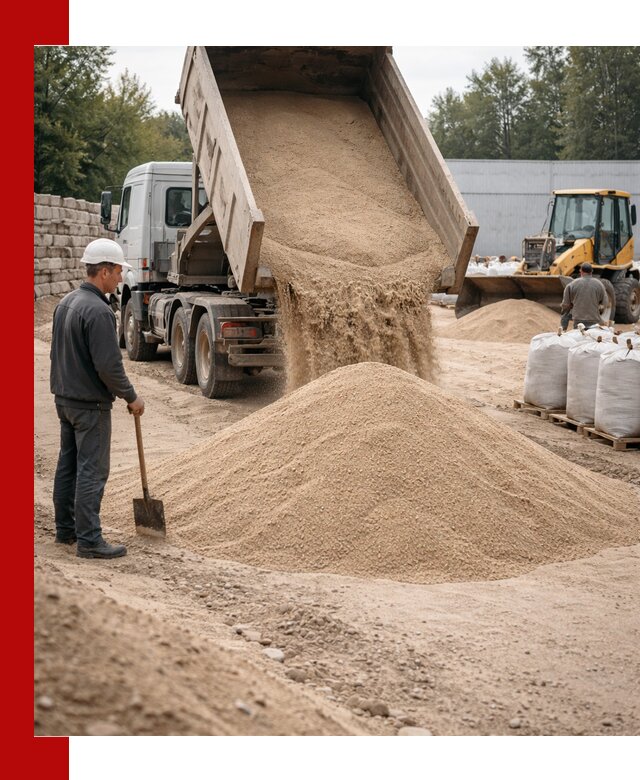 Кварцевый песок фракция 0–3 мм с доставкой в Югорске