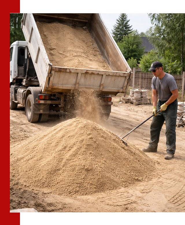 Доставка сухого песка самосвалами в Югорске