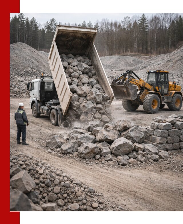 Доставка и продажа бутового гранитного камня в Югорске