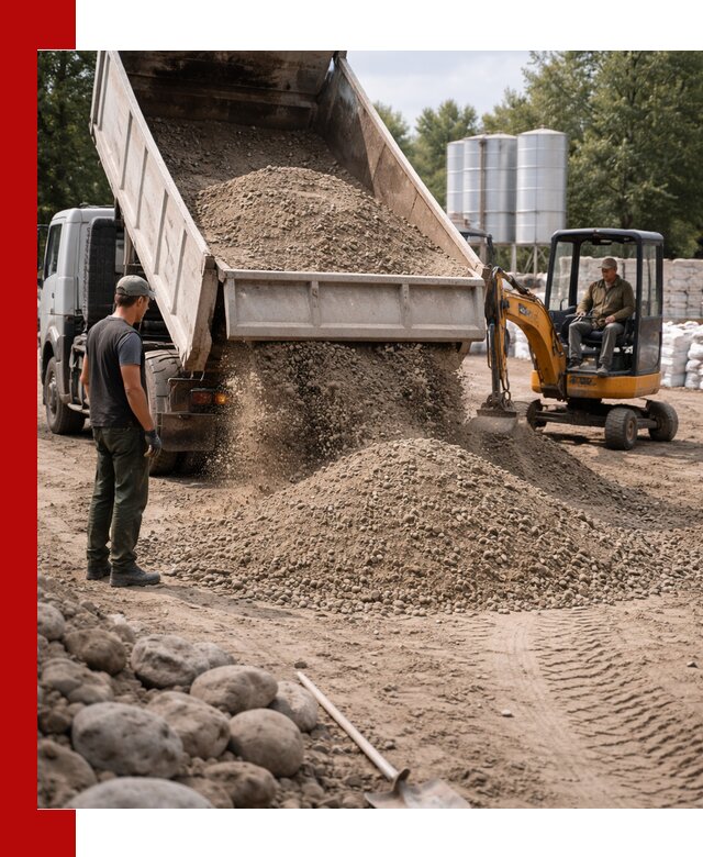 Доставка ПГС С3 в Югорске самосвалами и миксерами