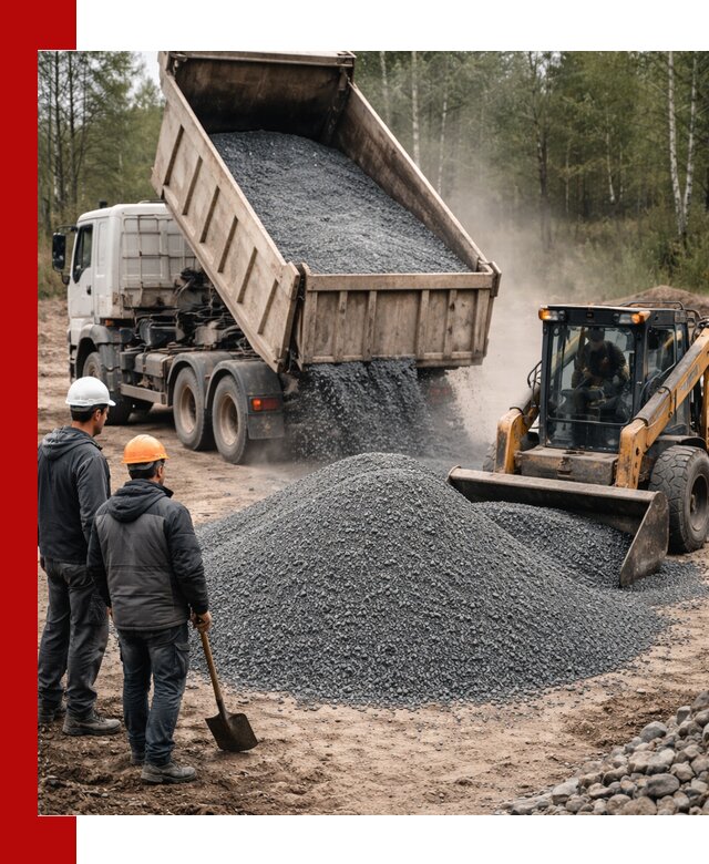 Гранитный отсев 0-5 с доставкой и разгрузкой в Югорске