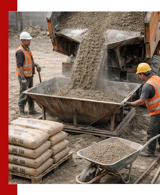 Доставка цементно-песчаной смеси М100 в Югорске