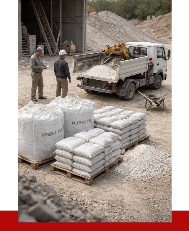 Известь строительная в Югорске с доставкой от 4289 р. | ПРОНЕРУДЮгр