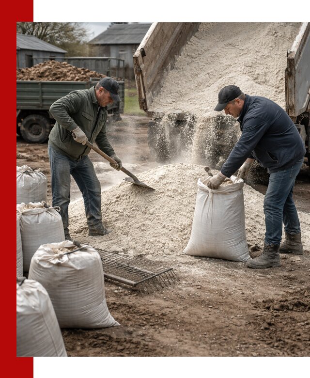 Доставка извести пушонки в Югорске оптом и мелким оптом