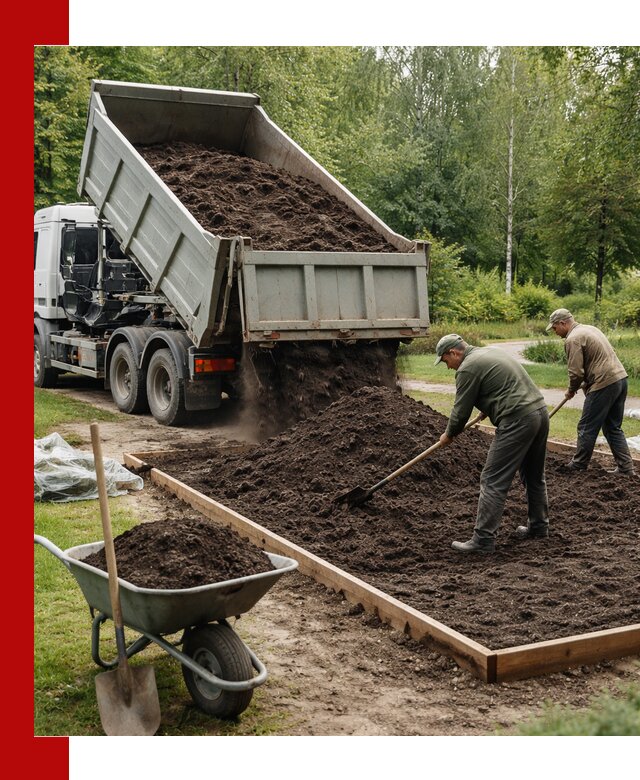 Доставка грунта для озеленения и благоустройства в Югорске