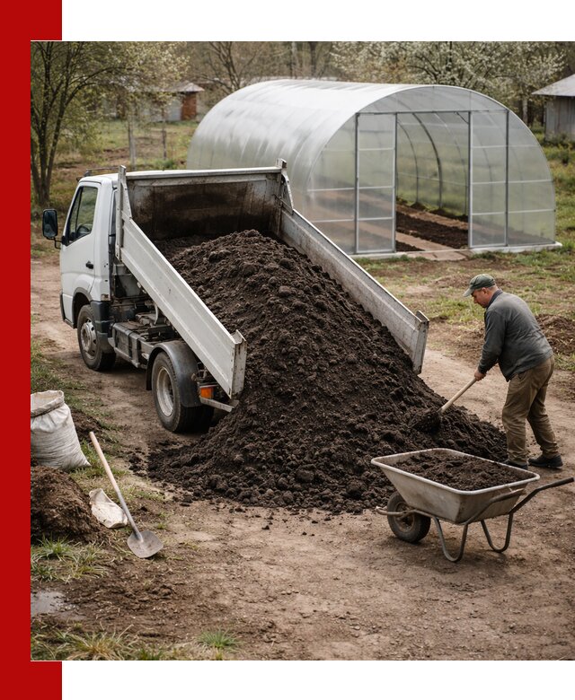 Чернозем для теплицы с доставкой в Югорске