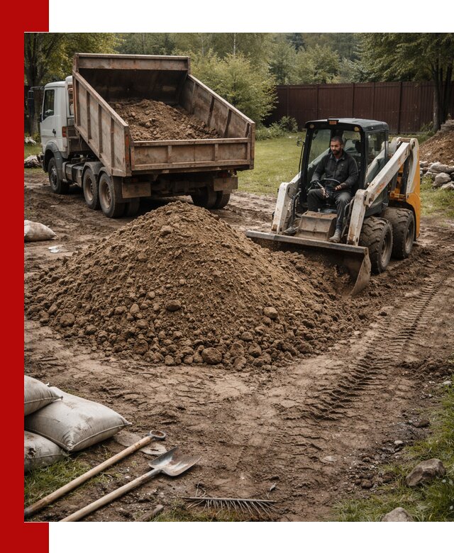 Суглинок для планировки участков в Югорске с доставкой и выгрузкой