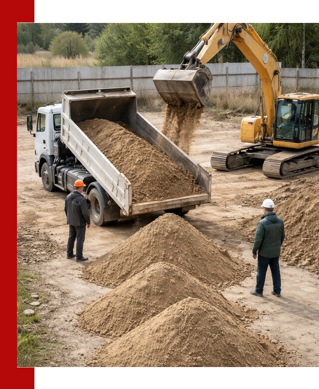 Доставка супеси вагонными и автопартиями в Югорске