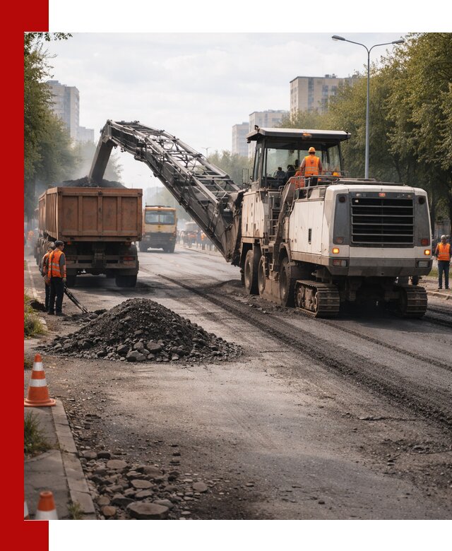 Фрезерованный асфальт в Югорске — удаление и вывоз старого покрытия