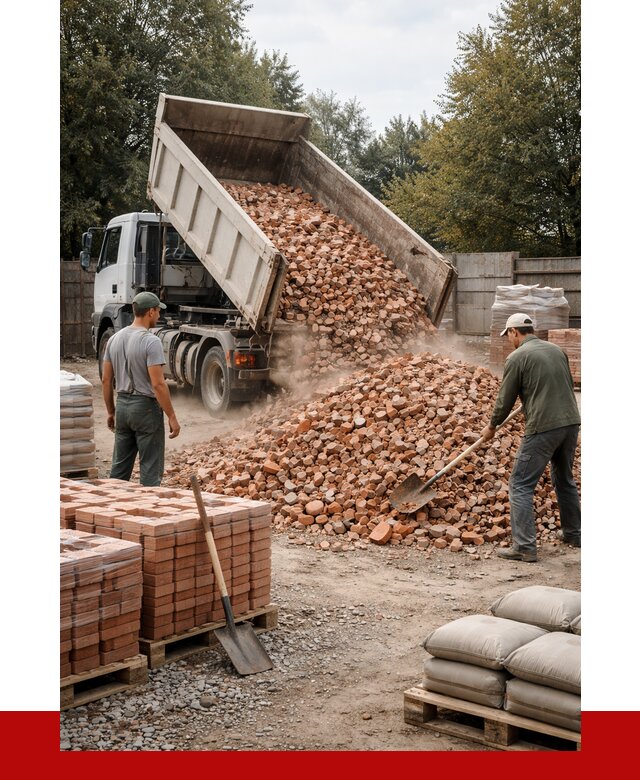 Бой кирпича в Югорске с доставкой от 4289 руб/куб | ПРОНЕРУДЮгр