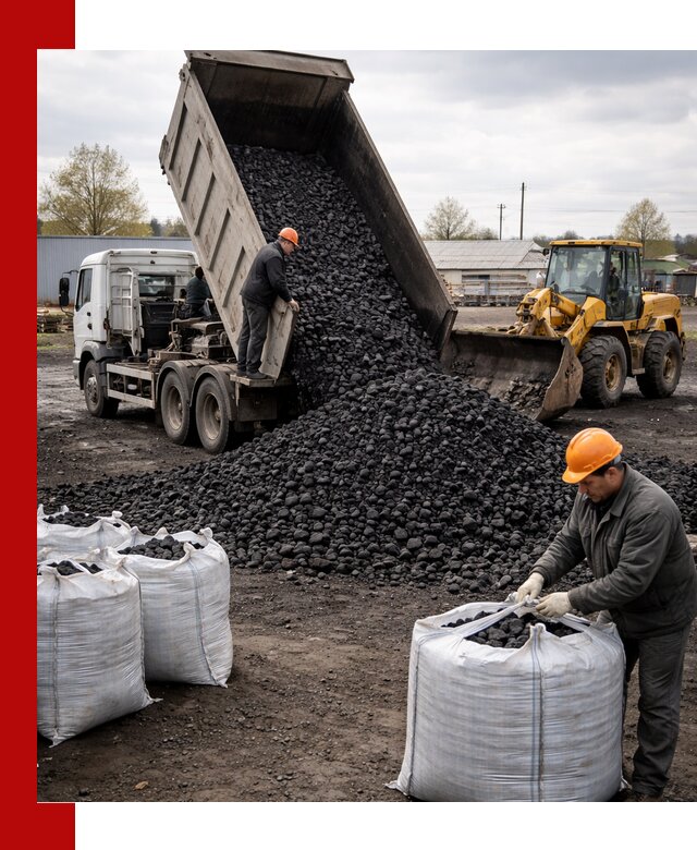 Доставка каменного угля в Югорске оптом и в розницу