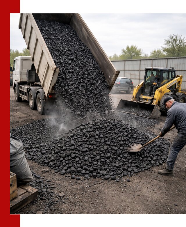 Доставка угля орех в Югорске оптом и в розницу
