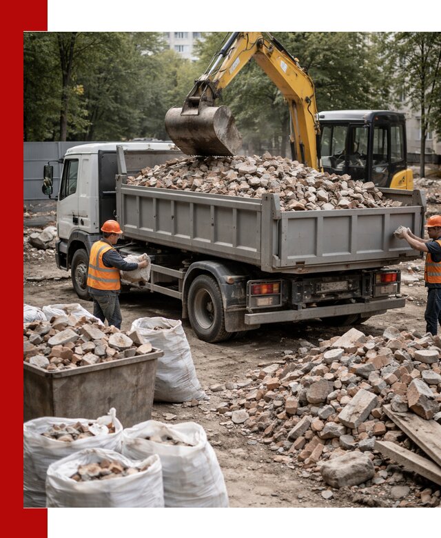 Вывоз строительного мусора в Югорске с самосвалами и контейнерами