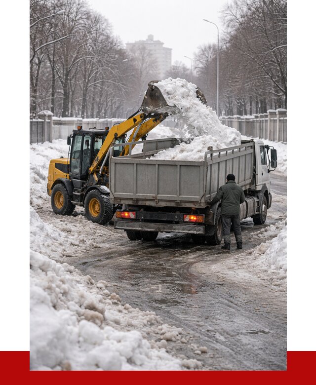 Вывоз снега с погрузкой в Югорске от 3574 р. ПРОНЕРУДЮгр