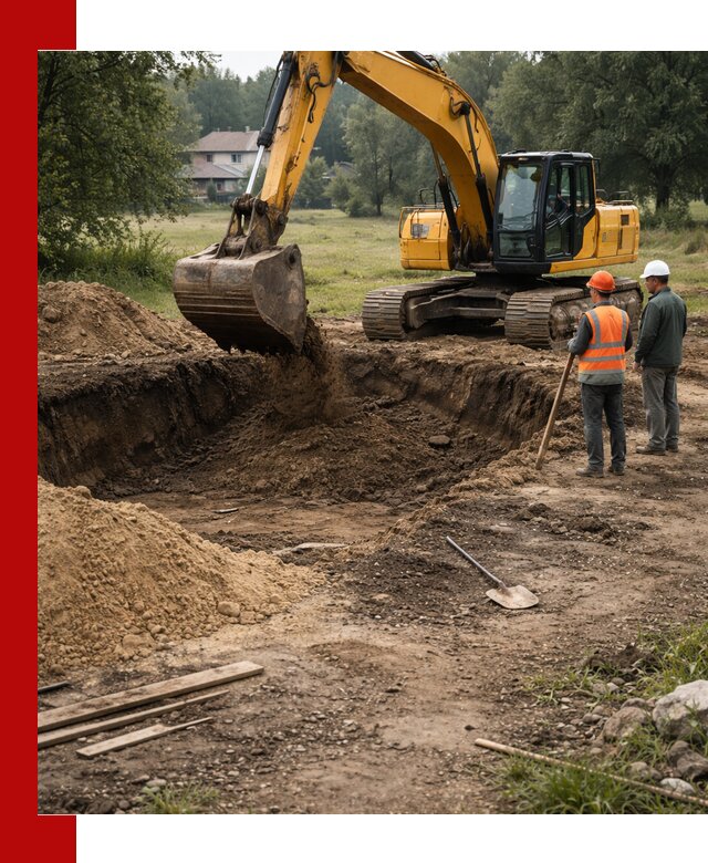 Рытье котлована под фундамент в Югорске (быстро и недорого)