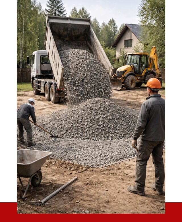 Отсыпка участка щебнем в Югорске от 6637 р. ПРОНЕРУДЮгр