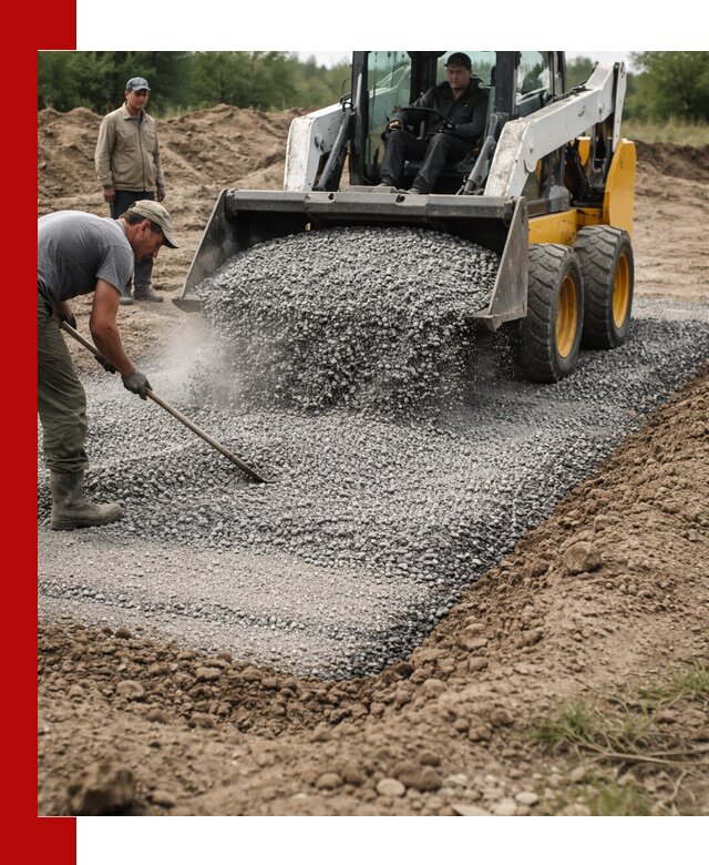 Устройство щебеночной подушки в Югорске для дорог и фундаментов